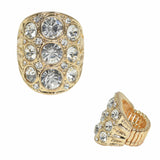 99576, ROUND RHINESTONE STRETCH RING