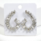 99579, BAGUETTE RHINESTONE ACCENT EARRING