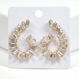 99579, BAGUETTE RHINESTONE ACCENT EARRING