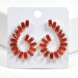 99579, BAGUETTE RHINESTONE ACCENT EARRING