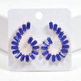 99579, BAGUETTE RHINESTONE ACCENT EARRING