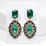 99586, CRYSTAL RHINESTONE DANGLE EARRING