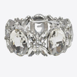 99588, OVAL & MARQUISE RHINESTONE STRETCH BRACELET