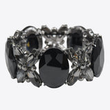 99588, OVAL & MARQUISE RHINESTONE STRETCH BRACELET