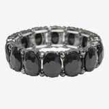 99590, OVAL RHINESTONE STRETCH BRACELET