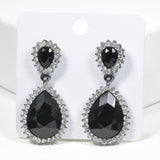 99592, TEARDROP ACCENT CRYSTAL RHINESTONE DANGLE EARRING