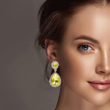 99592, TEARDROP ACCENT CRYSTAL RHINESTONE DANGLE EARRING