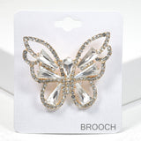 99597, BUTTERFLY RHINESTONE PIN BROOCH