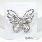 99597, BUTTERFLY RHINESTONE PIN BROOCH