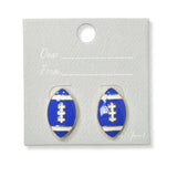 99601, FOOTBALL ENAMEL STUD EARRING