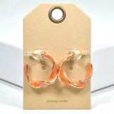 99602, ENAMEL TWISTED HOOP EARRING