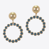 99603, ENAMEL ROUND BUBBLE ACCENT DANGLE EARRING
