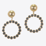 99603, ENAMEL ROUND BUBBLE ACCENT DANGLE EARRING