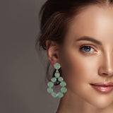 99605, ENAMEL GEOMETRIC DANGLE EARRING