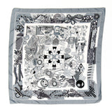 99618, MULTI PRINTED SILKY TWILL SCARF