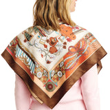 99618, MULTI PRINTED SILKY TWILL SCARF