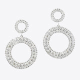 99631, ROUND CRYSTAL RHINESTONE DANGLE EARRING