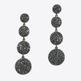 99634, ROUND CRYSTAL RHINESTONE DROP DANGLE EARRING