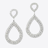 99635, TEARDROP CRYSTAL RHINESTONE DANGLE EARRING