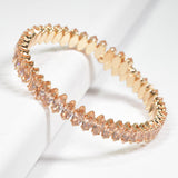 99637, MARQUISE CUBIC ZIRCONIA ADJUSTABLE CUFF BRACELET