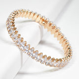 99637, MARQUISE CUBIC ZIRCONIA ADJUSTABLE CUFF BRACELET