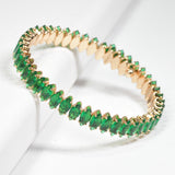 99637, MARQUISE CUBIC ZIRCONIA ADJUSTABLE CUFF BRACELET