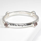 99638, "HO HO HO MERRY CHRISTMAS!" ROUND BUBBLE STRETCH BRACELET