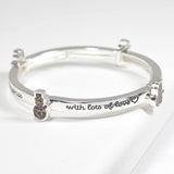 99640, "MERRY CHRISTMAS" SNOWMAN STRETCH BRACELET