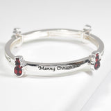 99640, "MERRY CHRISTMAS" SNOWMAN STRETCH BRACELET