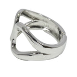 99646, GEOMETRIC OPEN METAL BANGLE BRACELET