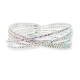 99649, PAVE CRYSTAL RHINESTONE ELASTIC CUFF BRACELET
