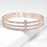 99650, PAVE CRYSTAL RHINESTONE ELASTIC CUFF BRACELET