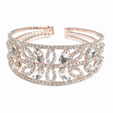 99652, MARQUISE ACCENT CRYSTAL RHINESTONE ELASTIC CUFF BRACELET
