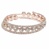 99654, ROUND CRYSTAL RHINESTONE ELASTIC WRAP BRACELET
