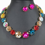 99669, ROUND RHINESTONE NECKLACE