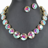 99669, ROUND RHINESTONE NECKLACE