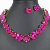 99669, ROUND RHINESTONE NECKLACE