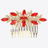 99671, FLOWER RHINESTONE BRIDAL HAIR COMB