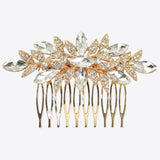 99671, FLOWER RHINESTONE BRIDAL HAIR COMB