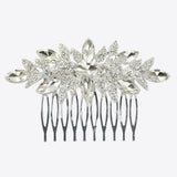 99671, FLOWER RHINESTONE BRIDAL HAIR COMB
