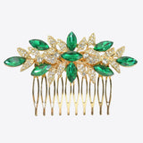 99671, FLOWER RHINESTONE BRIDAL HAIR COMB