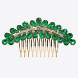 99672, TEARDROP RHINESTONE ACCENT BRIDAL HAIR COMB