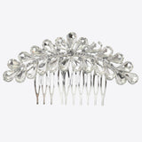 99672, TEARDROP RHINESTONE ACCENT BRIDAL HAIR COMB
