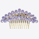99672, TEARDROP RHINESTONE ACCENT BRIDAL HAIR COMB
