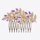 99673, FLOWER RHINESTONE ACCENT BRIDAL HAIR COMB
