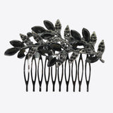99673, FLOWER RHINESTONE ACCENT BRIDAL HAIR COMB