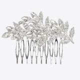 99673, FLOWER RHINESTONE ACCENT BRIDAL HAIR COMB