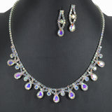 99678, TEARDROP ACCENT CRYSTAL RHINESTONE NECKLACE