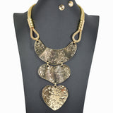 99679, GEOMETRIC TEXTURED METAL NECKLACE