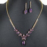 99695, MARQUISE CUBIC ZIRCONIA ACCENT CRYSTAL RHINESTONE NECKLACE